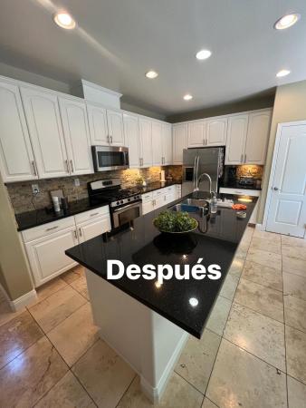 Kitchen Cabinet Repaint — Classic White